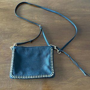 Rebecca Minkoff Black Crossbody Bag with Tassels and Braided Chain